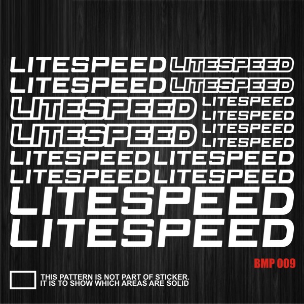 Bicycle Frame Decal Stickers  LITESPEED 1